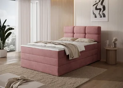 Produktbild von Kontinentales Bett 120x200 MORVIO - rosa