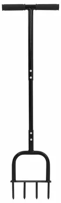 Produktbild von vidaXL Rasenbelüfter Werkzeug Schwarz 95 x 27 cm Kunststoff