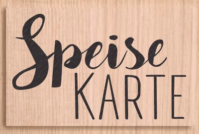 Produktbild von HEYDA 211800506 Stempel Menü Speisekarte Holz matt lackiert