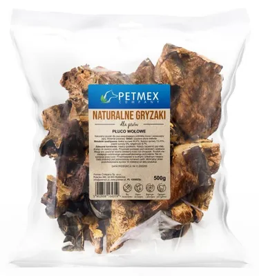 Immagine prodotto di PETMEX Premiato per cani con polmone di manzo - 500 g