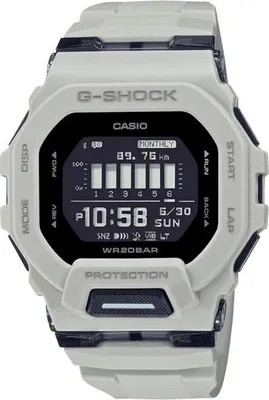 Immagine prodotto di Orologio sportivo CASIO G-Shock, GBD-200UU-9ER, bianco sporco, Bluetooth, contapassi, resistente agli urti, impermeabile fino a 20 bar