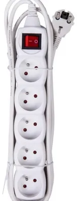 Productafbeelding van Emos 1902150300, Schuko, Wit, 5 stopcontacten, 3 meter, 250 V, 10 A