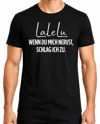 Immagine prodotto di Lalelu Se mi infastidisci ti picchio Maglietta da uomo divertente e sarcastica della mamma, nero, S