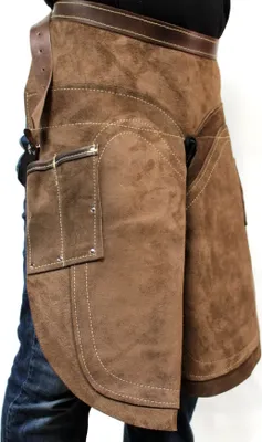 Produktbild von Schmiedeschürze, Hufbeschlagschürze, starkes Leder | Schürze für den Hufschmied | 65 cm lang