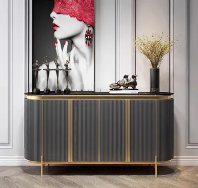 Productafbeelding van Modern dressoir, commode, hoge kast, schuifdeurkast, buffetkast. Hoogglans designmeubels