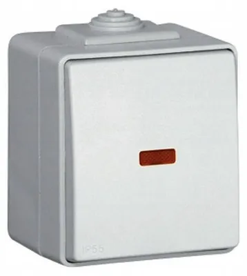 Produktbild von EFAPEL 48072KBR Stufenschalter mit Beleuchtung IP65 Weiß