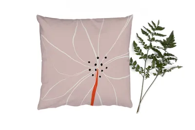 Produktbild von MuchoWow® Zierkissen Sofakissen Wohnzimmer Dekokissen 40x40 cm Blumen - Abstrakt - Pastell - Foto Kissen - Schlafzimmer Dekoration