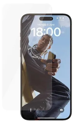 Zdjęcie produktu dla PanzerGlass SAFE. by ® Screen Protector iPhone 15 Pro Max | Ultra-Wide Fit, Apple, Apple - iPhone 15 Pro Max, Aplikacja na sucho, Odporny na zadrapania, Odporny na wstrząsy, Przezroczysty, 1 szt.