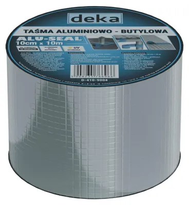 Imagen del producto de Cinta de sellado para techos de alubutilo, 10 cm x 10 mb, aluminio