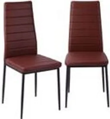 Produktbild von Esszimmerstühle 2/4/6/8 Set Stuhl Küchenstuhl Wohnzimmerstühle Kunstleder Stühle , Set:2er;Farbe:Braun