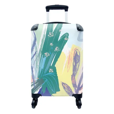 Produktbild von MuchoWow® Koffer Handgepäck Trolley Rollkoffer Kleine Reisekoffer mit 4 Rollen - Sommer - Grün - Pflanze - Cabin Size < 55x40x23 cm & 55x40x20 cm - Fotokoffer - Kabinenkoffer - Boardgepäck - Reise-Box - Reisekoffer - Reisegepäck - Koffer mit Bild - Trolley für Kinder