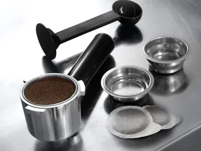 Image de Machine À Espresso + Pot À Lait + Tampon