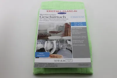 Produktbild von Kristall-Glanz Geschirrtücher Premium 2er grün