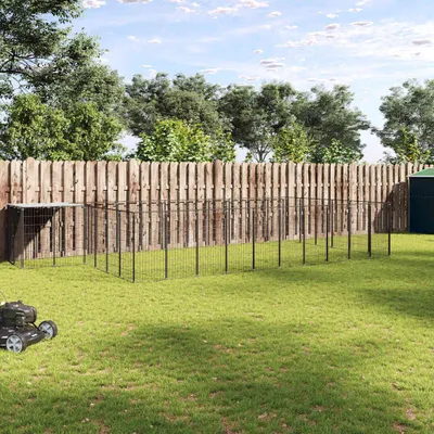 Obrázek produktu pro vidaXL Psí bouda černá 19,36 m² ocelová
