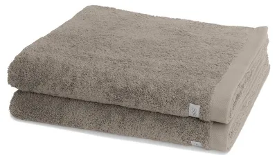 Produktbild von Ross Sinfonie 2 X Duschtuch im Set Walkfrottee aus reiner Baumwolle 500 g/m², Hohe Saugkraft und flauschig weicher Griff, Gewebte Bordüre für elegante Optik
