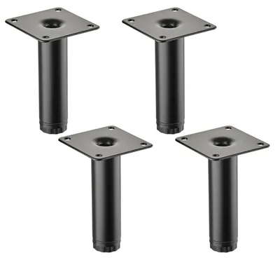 Produktbild von SOTECH Möbelfuß LIMA Ø 25 mm – Höhe 100 mm, schwarz matt (4er Set)