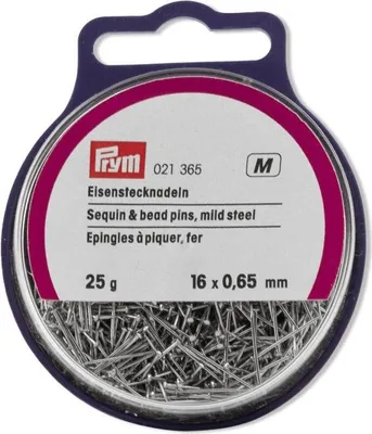 Obrázek produktu pro Špendlíky, 0,65 x 16 mm, stříbrné barvy, 25 g, krabička s poutkem