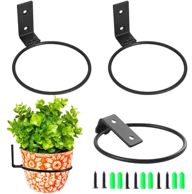 Image de Ensemble de 3 supports en métal pour pots de fleurs