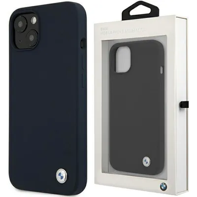 Produktbild von BMW Silikon Signature Logo - iPhone 13 mini Hülle (Marineblau)