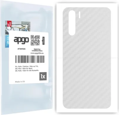 Produktbild von apgo Rückseite Schutzfolie für Oppo A91 -  Hinten Schutzfolie Carbon Transparent (durchsichtig), Rückseite Folie schützt vor Kratzern und Fingerabdrücken