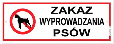 Obrázok produktu pre Oznakowanie Zakaz Wyprowadzania Psów - tabliczka informacyjna KOR