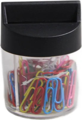Immagine prodotto di Fermagli colorati da 28 mm, 100 pezzi in scatola magnetica - Titanum
