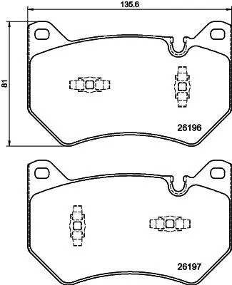 Produktbild von HELLA Bremsbeläge Satz Vorne Bremsklötze für AUDI Q5 (FYB) 8DB 355 040-151