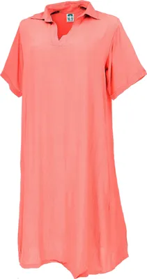 Produktbild von Luftiges Sommerkleid, Shirtkleid, Maxikleid - Lachs, Damen, Pink, Viskose, Kleider