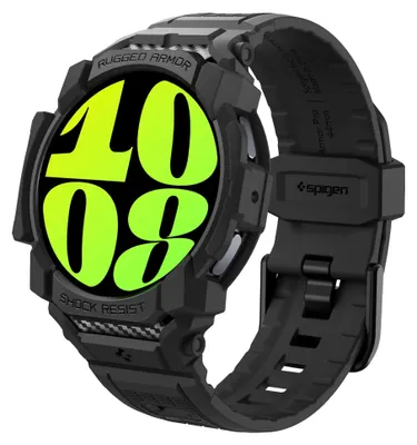 Zdjęcie produktu dla Spigen Rugged Armor Pro, Band, Smartwatch, Czarny, Samsung, Galaxy Watch 7 (40mm), Termoplastyczne elastomery poliuretanowe (TPU)