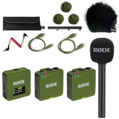 Produktbild von Rode Mikrofon-Funksystem Wireless GO Gen 3 Khaki Interview Set 1 BK