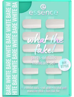 Imagen del producto de Uñas postizas, marca Nehty, color blanco, de un solo color, 24 unidades, caja