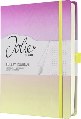 Produktbild von SIGEL JB101 Notizbuch Jolie - Gradient Ice-cream - punktkariert (Dot-Lineatur) - A5+ - pink, gelb - Hardcover - 200 S. -