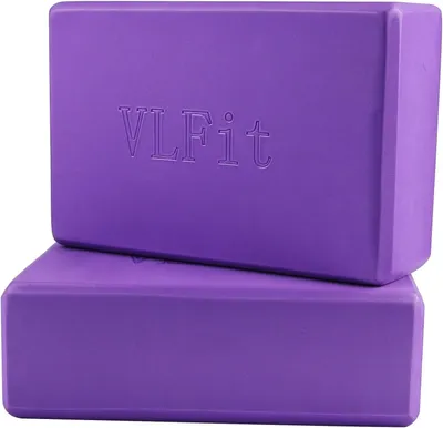 Image de Blocs de yoga, lot de 2, dimensions 23x15x7,5 cm, en mousse EVA, pour yoga et Pilates