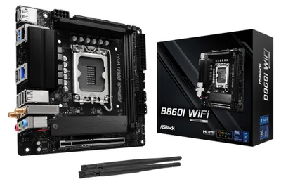 Zdjęcie produktu dla Asrock B860I WiFi, Intel, LGA 1851 (Socket V1), DDR5-SDRAM, 128 GB, DIMM, Dwukanałowy