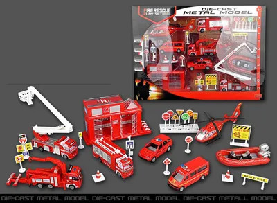 Obrázek produktu pro Fire Rescue Play Sada vozidel Diecast Metal Modal
