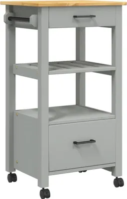 Obrázek produktu pro vidaXL Kuchyňský vozík MONZA 48x40x88,5 cm Masivní dřevo Borovice