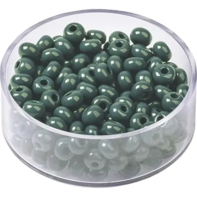 Produktbild von KNORR PRANDELL 213102460 Böhmische Rocailles Ø 5 mm Glas tannengrün