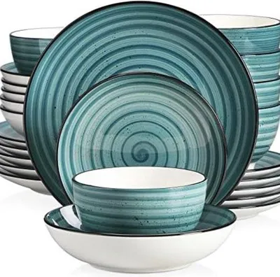 Produktbild von Famanu Geschirrset 24-teilig - Modernes Vintage-Design
