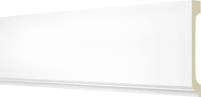 Produktbild von 2 Meter Flachleiste 160x40mm - Stuckleiste aus Polyurethanglatt, weiß, stoßfest - AD393 Hexim Perfect Serie 1 - Deckenleiste Flachleiste Wandleiste Profil