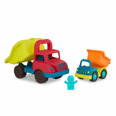 Produktbild von B. toys Grab-n-Go LKW-Set, große und Mini-Kipplaster