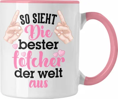 Produktbild von Trendation - Tochter Geschenk Tasse Pink Vater Mama Geschenk für Töchter Spruch Beste Tochter Kaffeetasse (Rosa)