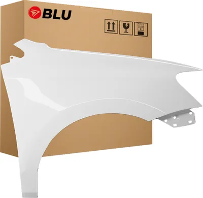 Image de BLU Aile Compatible avec VW Volkswagen Polo 6R1 LC9A Droite Weiss PureWeiss | 2009-2017 | Avant | Peint| Prêt à Monter | Acier