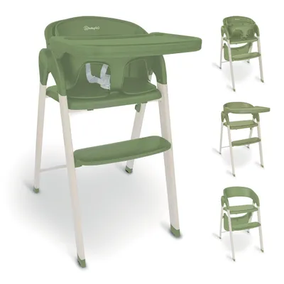 Produktbild von BabyGo Hochstuhl Levels, khaki/weiß
