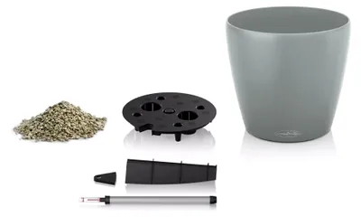 Produktbild von Pflanzgefäß Classico Color ECO 35 Grau | Pflanzgefäß mit Bewässerungssystem und Wasserstandsanzeiger|aus 100% recyceltem Kunststoff | Matte Oberfläche | Ø 34,5 x 32,5 cm | 18933