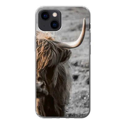 Produktbild von MuchoWow® Handyhülle Schutzhülle Hülle für iPhone 13 mini Schottische Highlander - Kühe - Natur Silikon Softcase Handy Hülle - Softcase