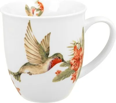 Produktbild von Becher, Tasse, Kaffeetasse, Vogelwelt, in einer Box, als Geschenk - Kolibri 400 ml
