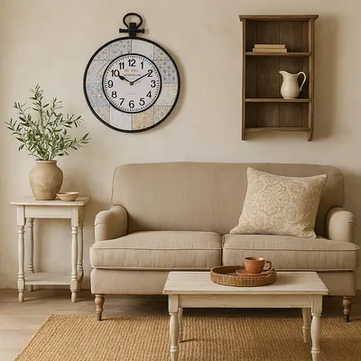 Produktbild von Stilvolle analoge Wanduhr im Vintage Design Ø40 cm formano