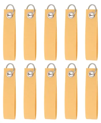 10 Filz-Schlüsselanhänger, Gold, 130x30 mm, DIY-Rohlinge
