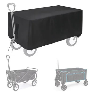 Produktbild von Schutzhülle für Camping-Bollerwagen 97 x 61 x 56 cm, 210D Oxford-Gewebe, wasserabweisend, mit Kordelzug
