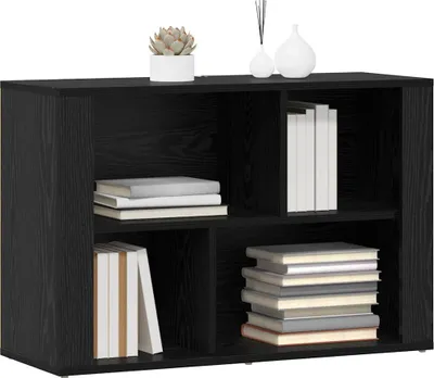 Produktbild von vidaXL Sideboard Schwarz Eichen-Optik 80 x 30 x 53 cm Holzwerkstoff